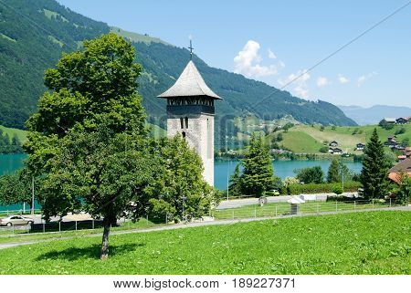 Village And Lake Of Lungern