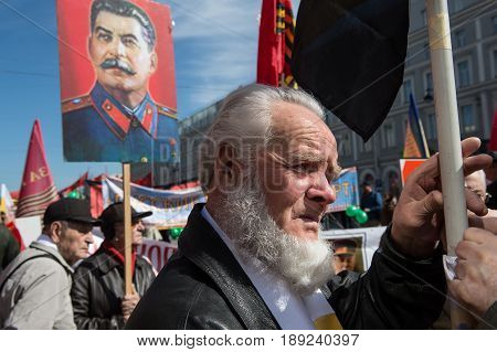 Citizens In The Political May Day Demonstration
