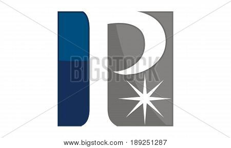 This image describe about Star Swoosh Letter P