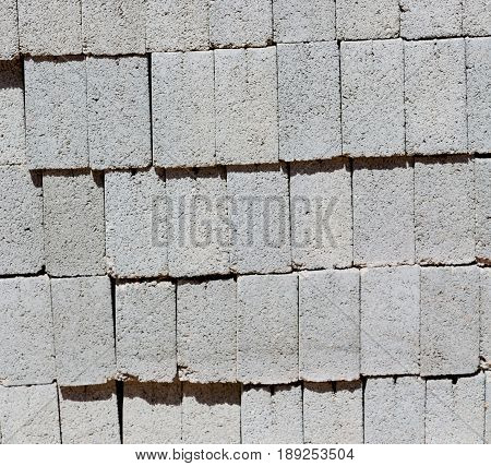 In Oman The Old Wall Near     House And Block Building Abstract Background