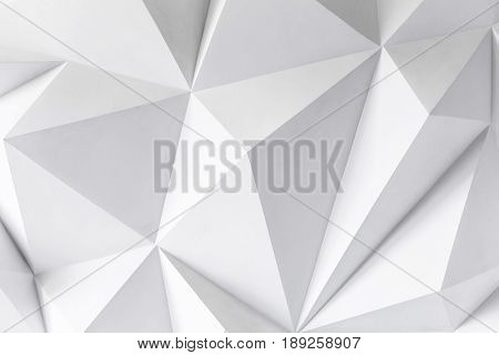 Abstract background of polygons on white background. White texture.