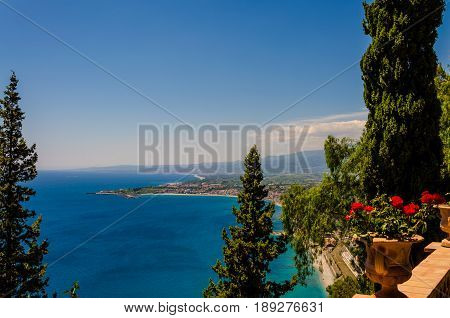The Sicilian Coast From Taormina - Italy