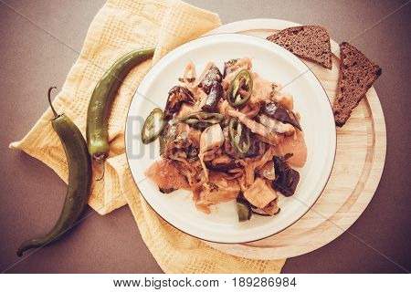 ajapsandali georgian dish of eggplant and meat
