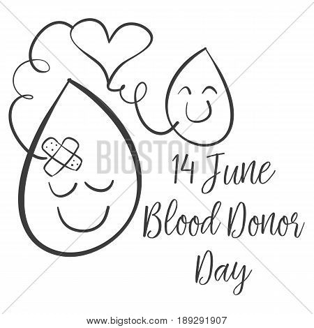 Collection stock blood donor day design vector art