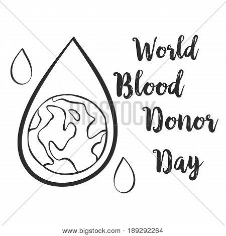 World blood donor day vector art collection stock