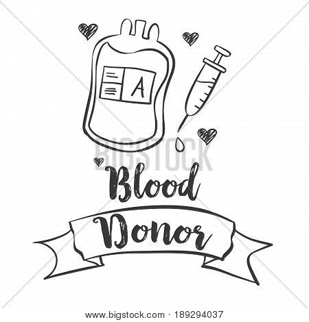 Collection stock blood donor day graphic style vector art