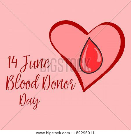 Collection stock doodle blood donor day theme vector art
