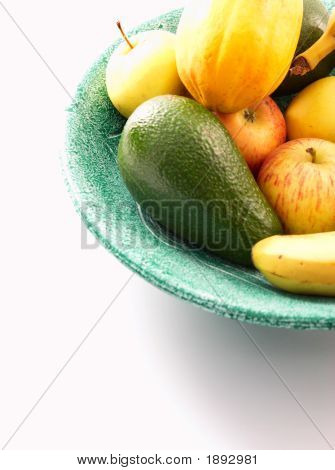 Skål med frisk frugt