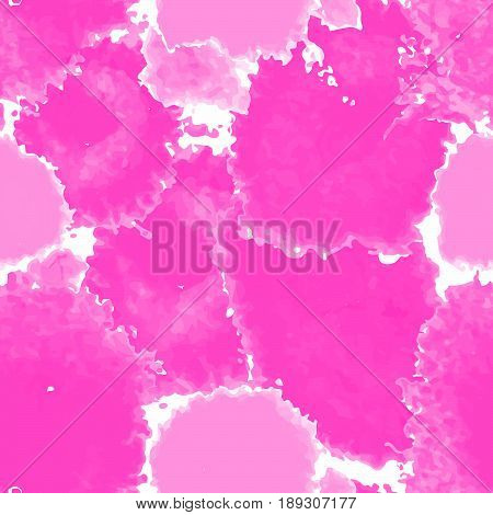Pink texture. Vector murble background. Watercolor hand drawn marbling illustration, aqua print. Bright colorfull stains. Cover design, trendy graphic, artistic effect. Abstract painting template.