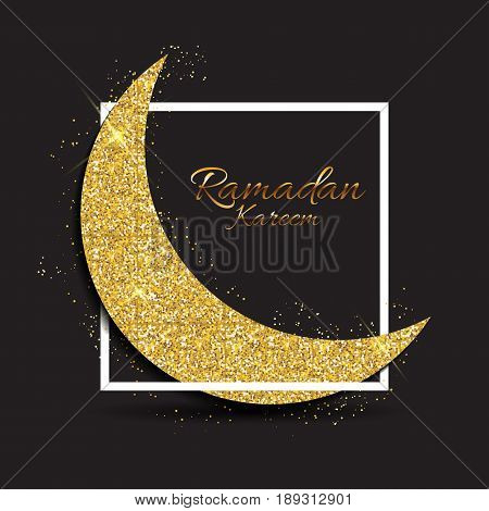 Background for Muslim Community Festival Ramadan Kareem.  Eid Mubarak. Vector Illustration EPS10