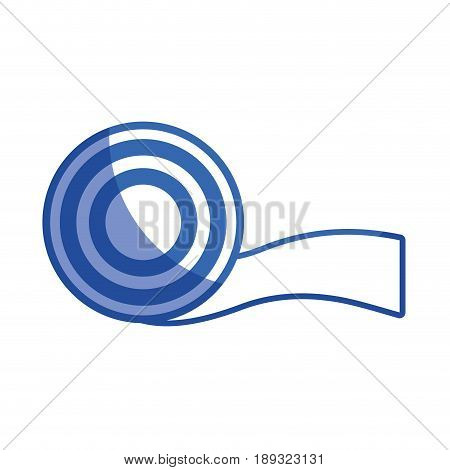 silhouette medical gauze to emergency meterial protection vector illustration