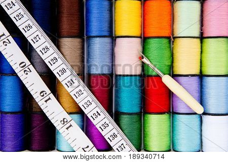 Sewing - Thread - Cotton Reels with tape measure and unpicker - variety of colors