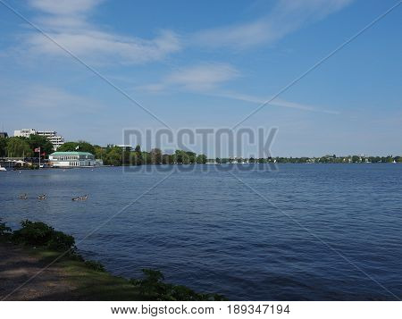 Aussenalster (outer Alster Lake) In Hamburg