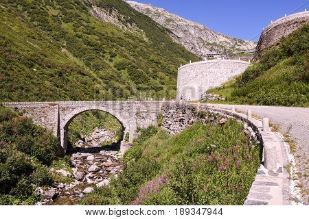 Old Road Which Leads To St. Gotthard Pass