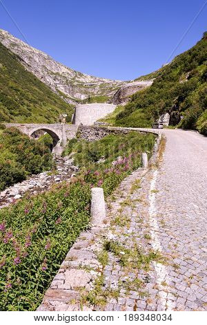 Old Road Which Leads To St. Gotthard Pass