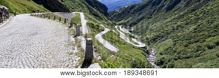 Old Road Which Leads To St. Gotthard Pass