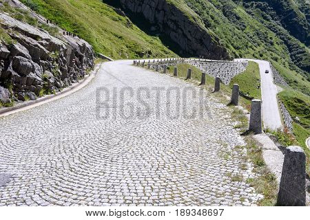 Old Road Which Leads To St. Gotthard Pass