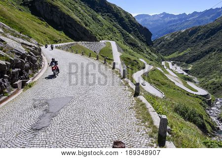Old Road Which Leads To St. Gotthard Pass