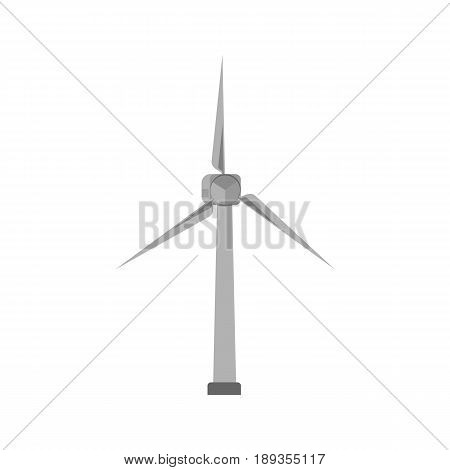 Modern windmill isolated vector illustration on white background.