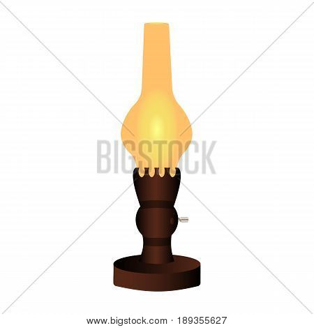 Vintage old lamp. vector illustration isolated on white background