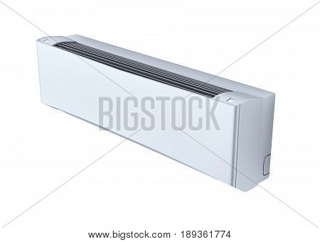 Air Conditioner Whithout Shadow On White Wall 3D