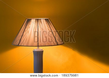 Nice Luminous Desk Lamp On Ginger Background