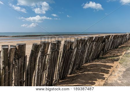 Protection on the Generelles beach in La Tranche-sur-Mer (Vendee, France)