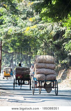 Transport of produce / vegetable in Siliguri India