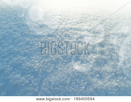 blue snow background. Winterl background. Light snow.