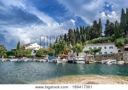 The small tourist resort of Kouloura on the north east coast of Corfu