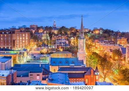 Macon, Georgia, USA downtown skyline.