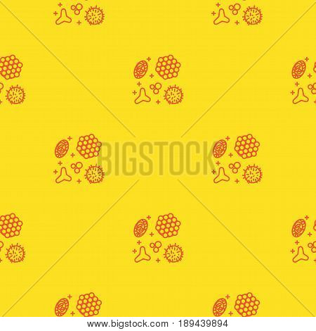 Pollen, a product of bees and beekeeping. A useful organic amino acid. Seamless pattern in a linear style. Vector illustration Texture for scrapbooking, textiles web page, wallpapers, fashion