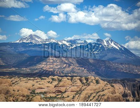 La Sal mountain view in Moab Utah