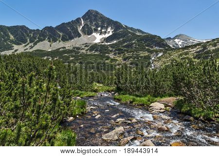 Amazing Landscape of Sivrya peak and Banski lakes, Pirin Mountain, Bulgaria