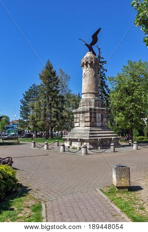 PIROT, SERBIA -16 APRIL 2016: Center of  town of Pirot, Republic of Serbia