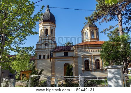 DIMITROVGRAD, SERBIA -16 APRIL 2016: The church Virgin Mary in  Dimitrovgrad, Pirot Region, Republic of Serbia