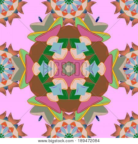 Trendy Seamless Floral Pattern. Vector Illustration With Many Flowers.