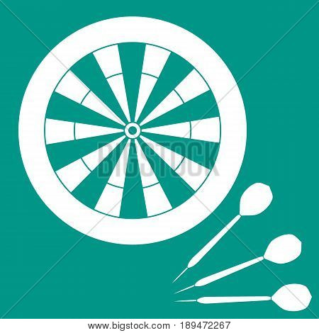 Cute Vector Illustration Of Target And Arrows For The Darts. Sports Theme.