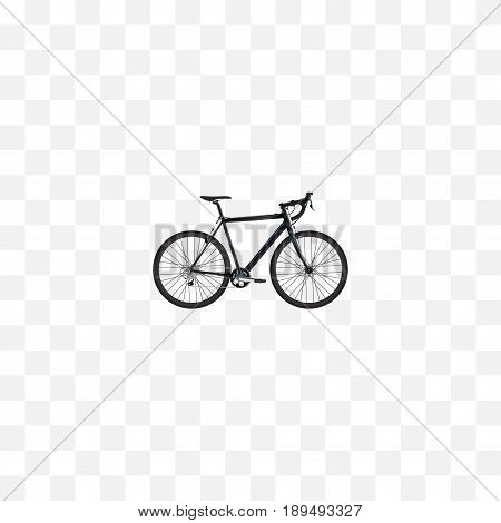 Realistic Exercise Riding Element. Vector Illustration Of Realistic Cyclocross Drive Isolated On Clean Background. Can Be Used As Cyclocross, Bike And Bicycle Symbols.