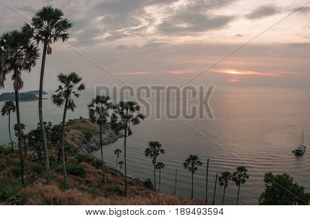 Sunset At Nay Harn On Phuket Island In Thailand