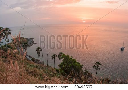 Sunset At Nay Harn On Phuket Island In Thailand
