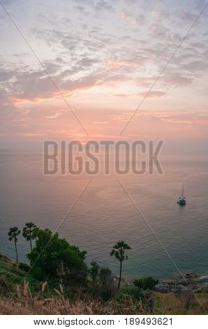 Sunset At Nay Harn On Phuket Island In Thailand