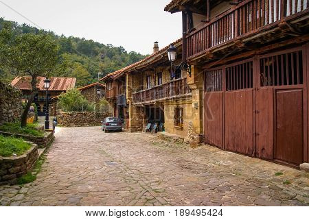 Beautiful Village Barcena Maior In Asturia Y Cantabria, Spain