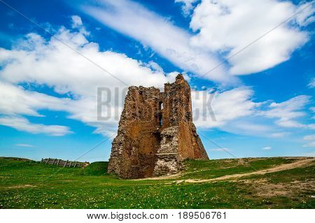 Ruins of a medieval castle in Novogrudok Belarus architecture