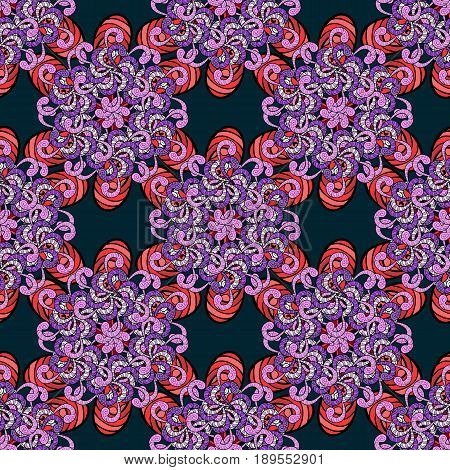 Multicolor Ornament Of Small Simple Flowers Vector Abstract Seamless Pattern For Fabric Or Textile D