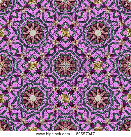 Watercolor Hand Painting Of Abstract Flowers Seamless Pattern Vector Background.