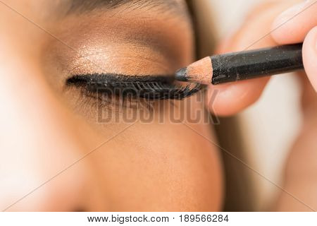 Closeup Of A Woman With Eyeliner