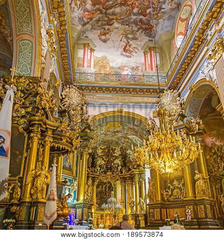 Interior Of Lvov St Andrew Church