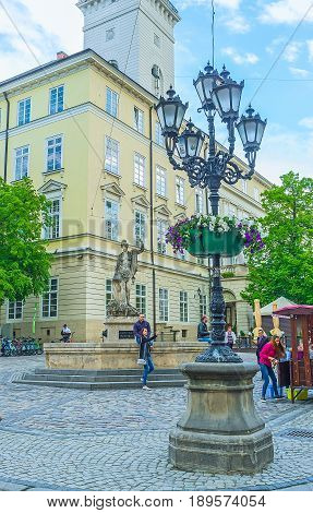 The Amphitrite Fountain In Lvov