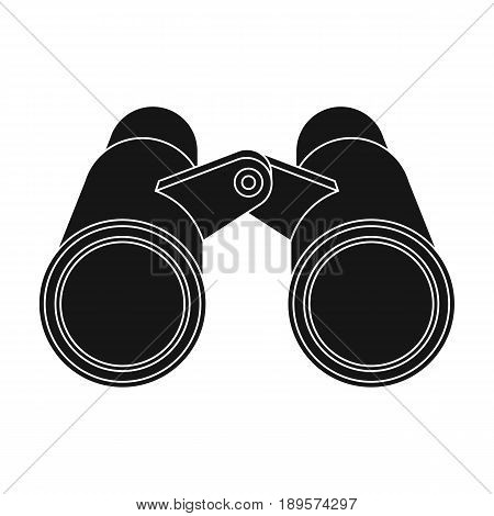 Binoculars for observation.African safari single icon in black style vector symbol stock illustration .